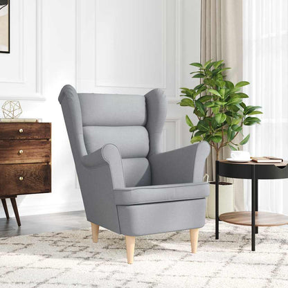 Fauteuil 74x84x100 cm stof lichtgrijs