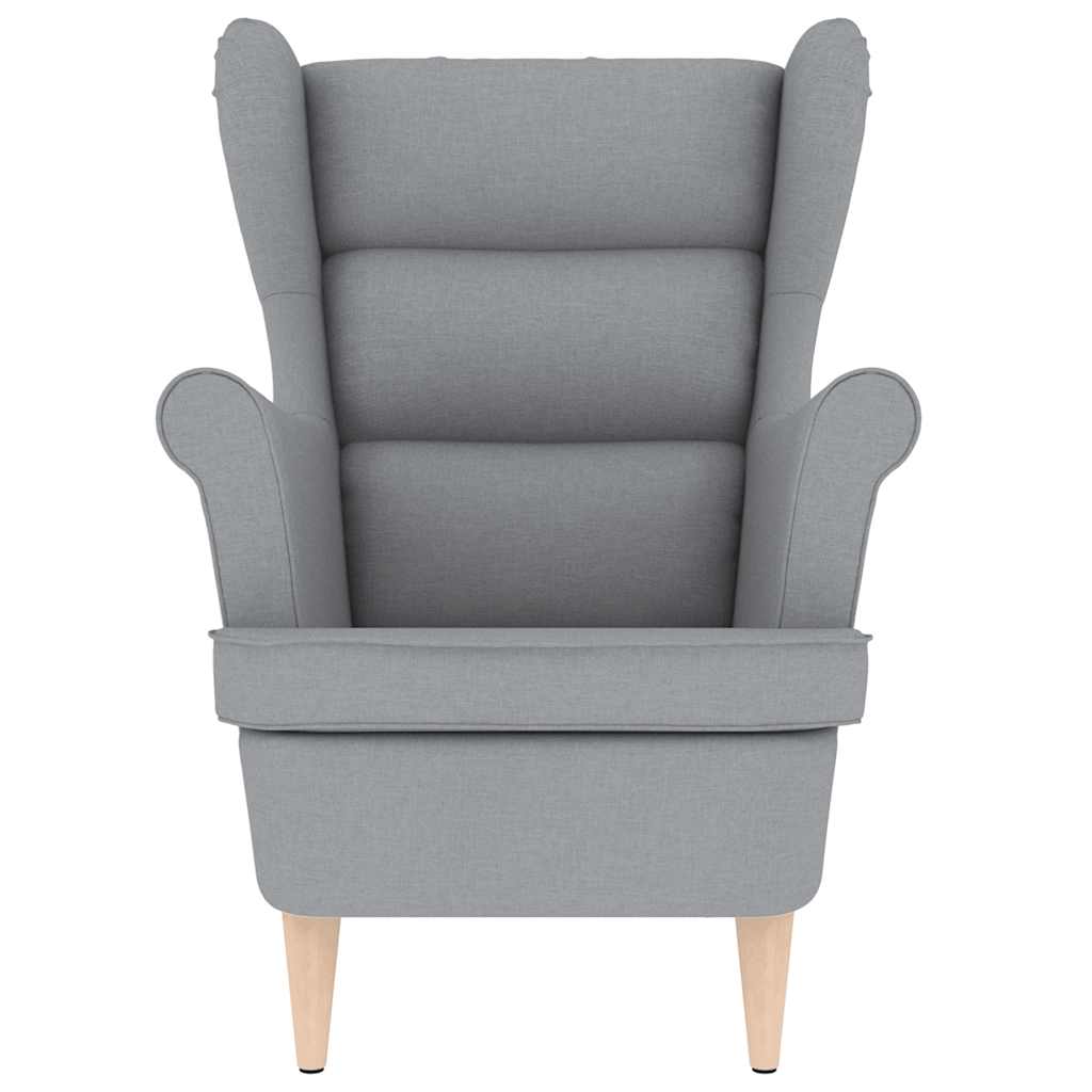 Fauteuil 74x84x100 cm stof lichtgrijs