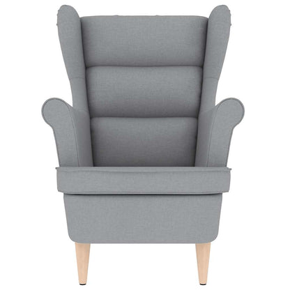 Fauteuil 74x84x100 cm stof lichtgrijs