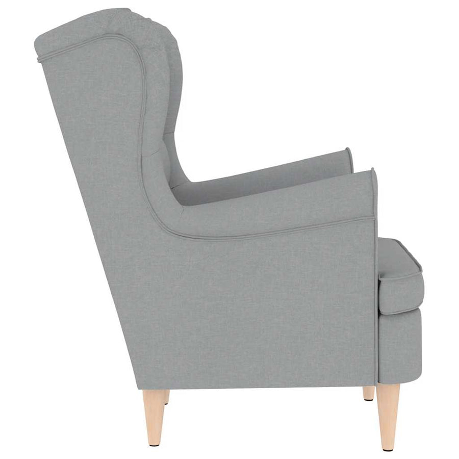 Fauteuil 74x84x100 cm stof lichtgrijs