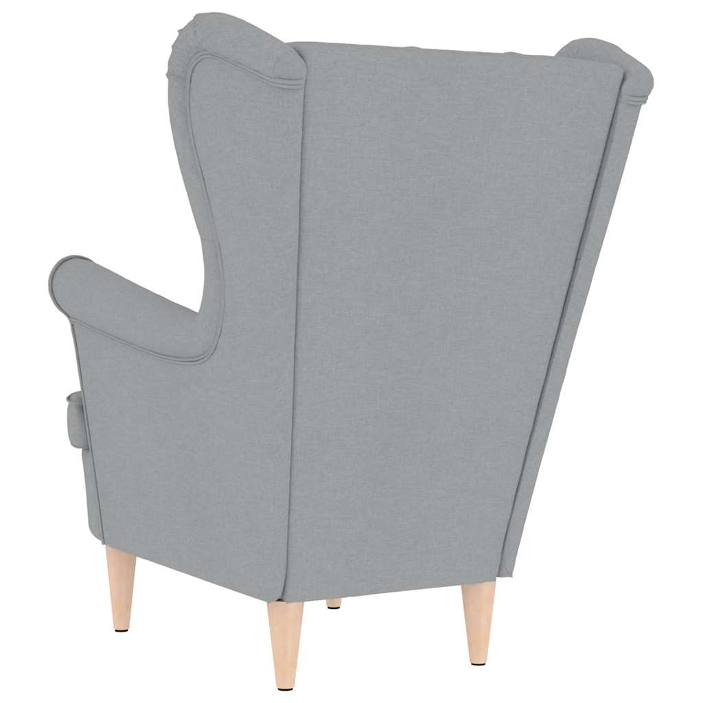 Fauteuil 74x84x100 cm stof lichtgrijs