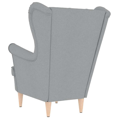 Fauteuil 74x84x100 cm stof lichtgrijs