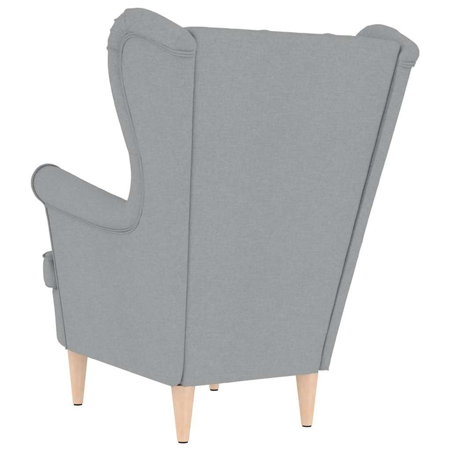 Fauteuil 74x84x100 cm stof lichtgrijs