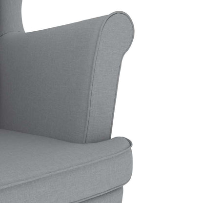 Fauteuil 74x84x100 cm stof lichtgrijs