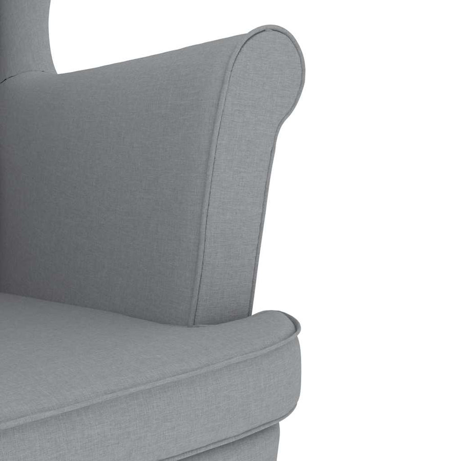 Fauteuil 74x84x100 cm stof lichtgrijs