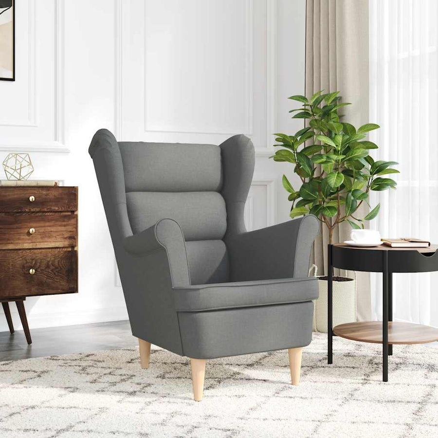 Fauteuil 74x84x100 cm stof donkergrijs