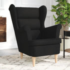 Armchair 74x84x100 cm fabric black