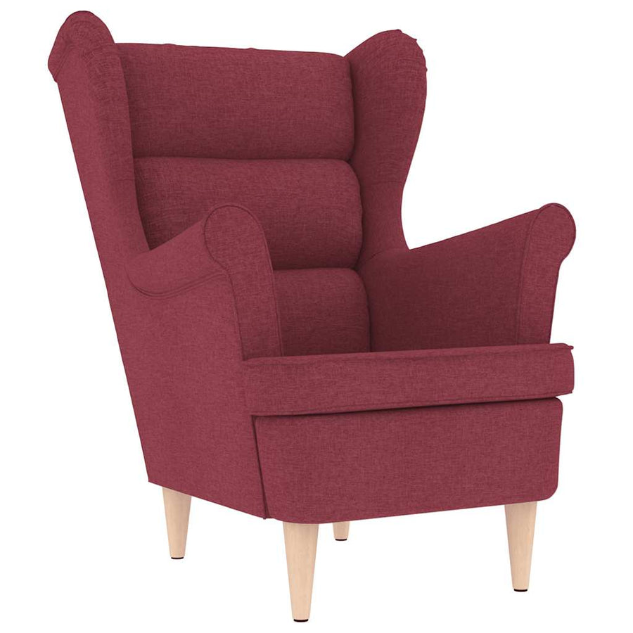 Fauteuil 74x84x100 cm stof wijnrood