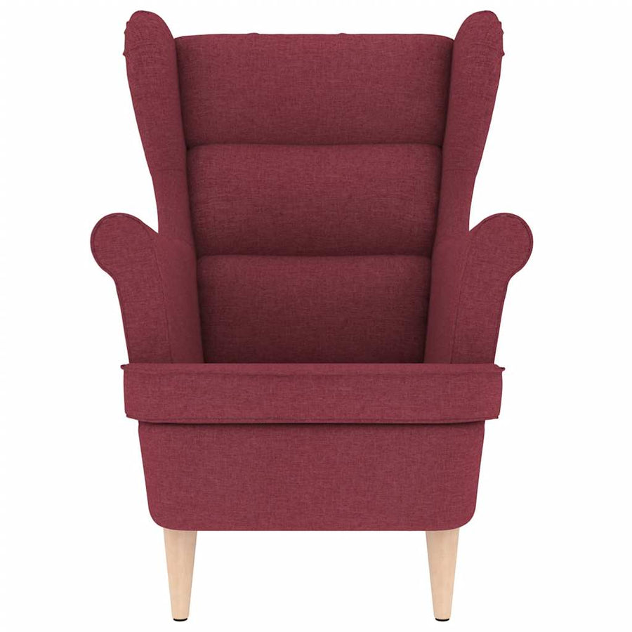 Fauteuil 74x84x100 cm stof wijnrood