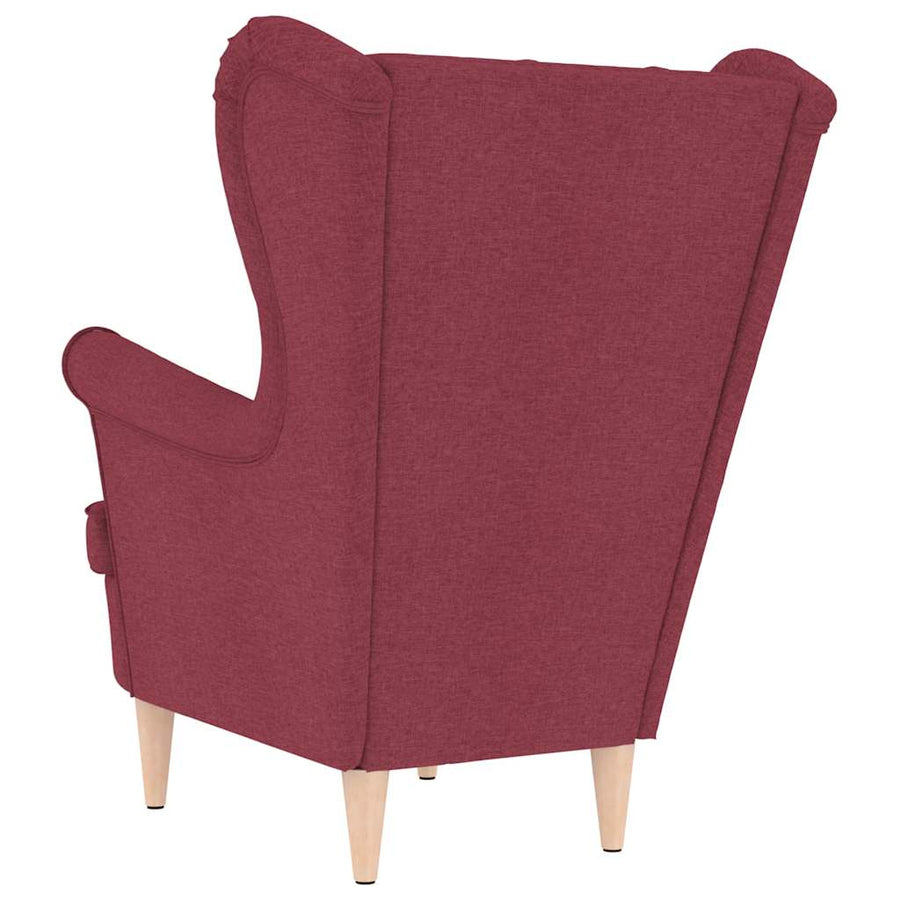Fauteuil 74x84x100 cm stof wijnrood