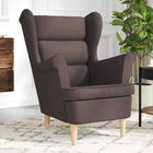 Armchair 74x84x100 cm fabric dark brown