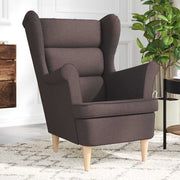 Armchair 74x84x100 cm fabric dark brown