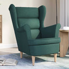 Fauteuil 74x84x100 cm stof donkergroen