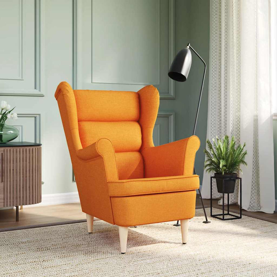 Fauteuil 74x84x100 cm stof donkergeel