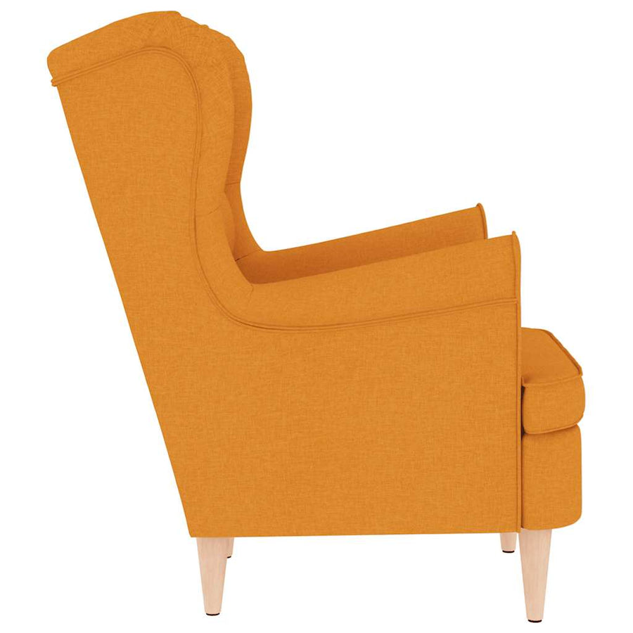 Fauteuil 74x84x100 cm stof donkergeel
