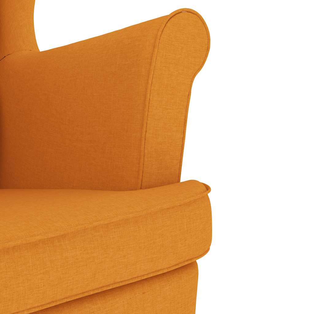 Fauteuil 74x84x100 cm stof donkergeel