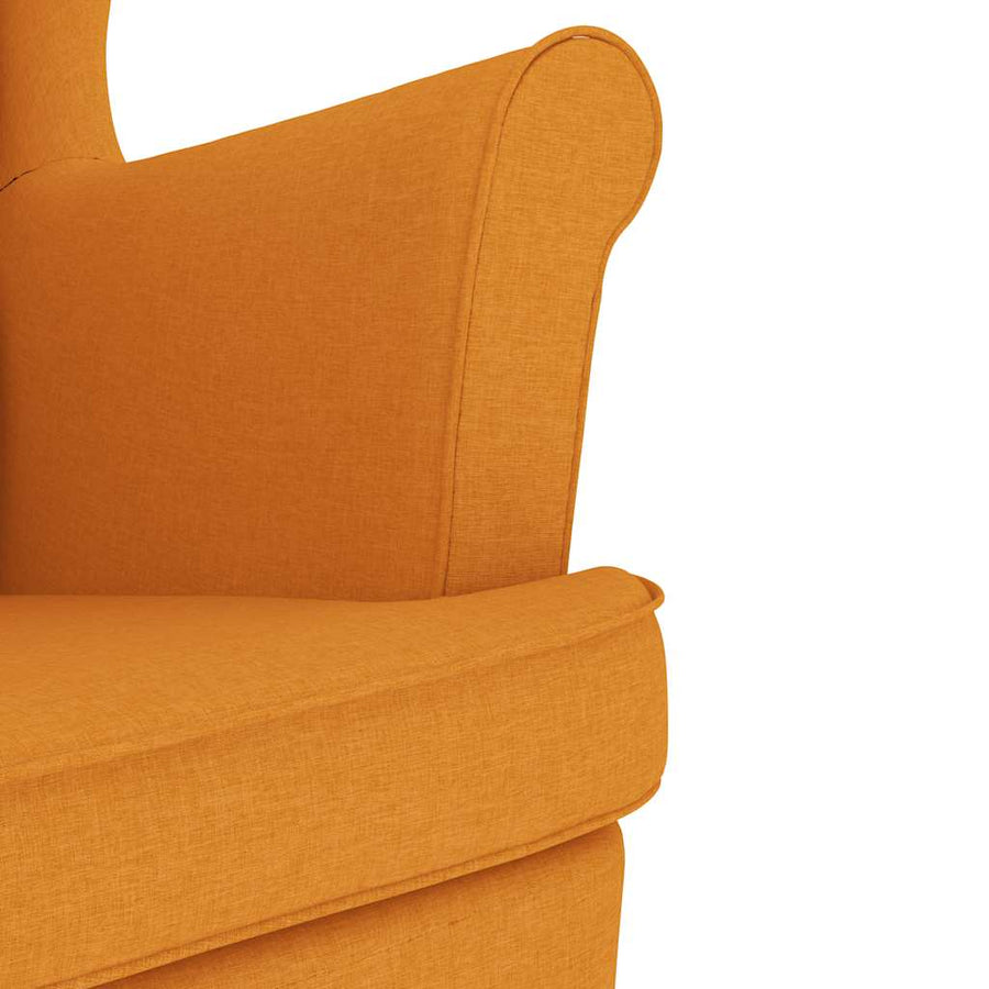Fauteuil 74x84x100 cm stof donkergeel