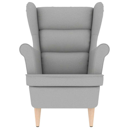 Fauteuil 74x84x100 cm stof wolkengrijs