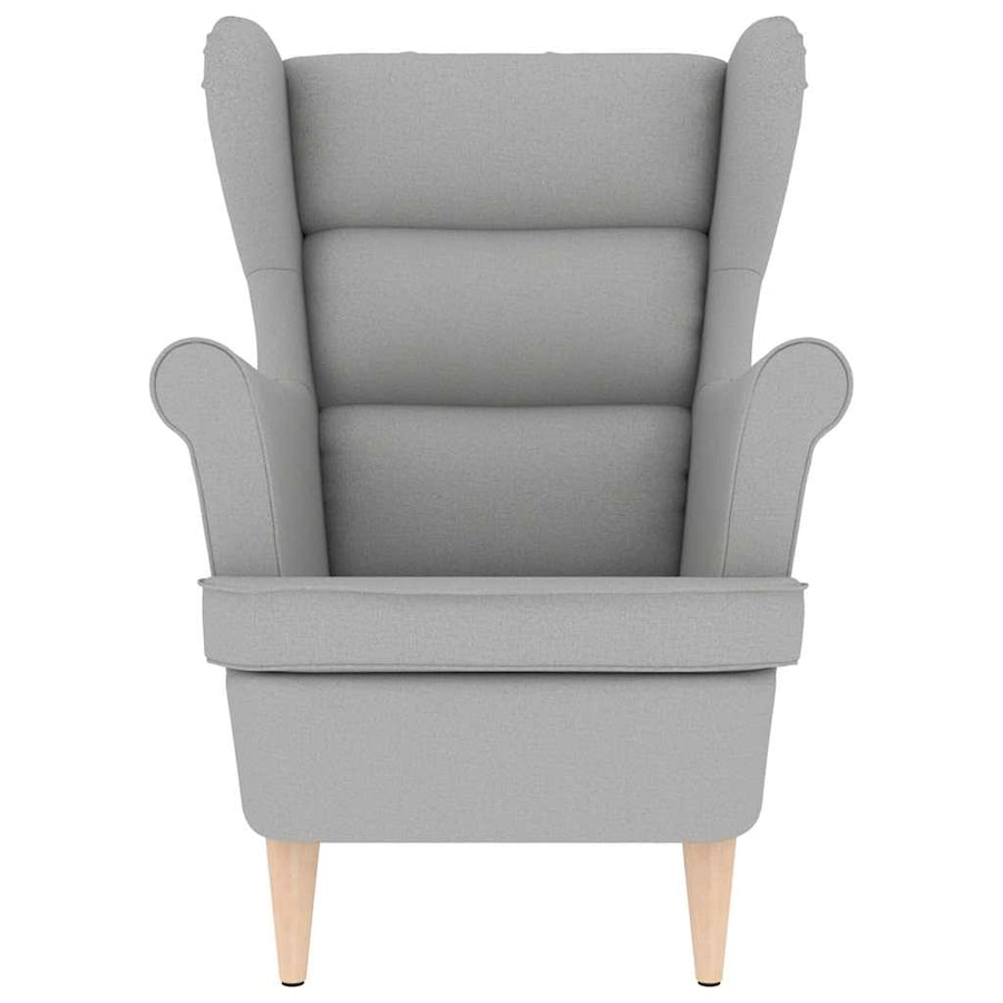 Fauteuil 74x84x100 cm stof wolkengrijs