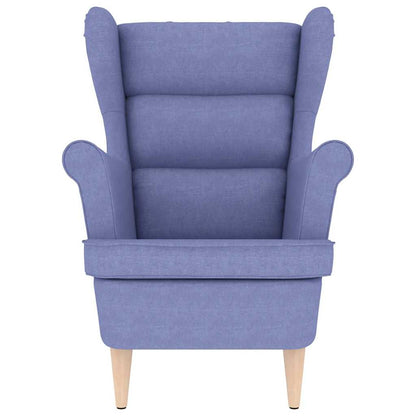 Fauteuil 74x84x100 cm stof jeansblauw