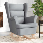 Rocking chair 74x90x102 cm fabric light grey