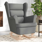 Rocking chair 74x90x102 cm dark grey fabric