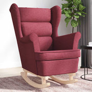 Rocking chair 74x90x102 cm fabric wine red