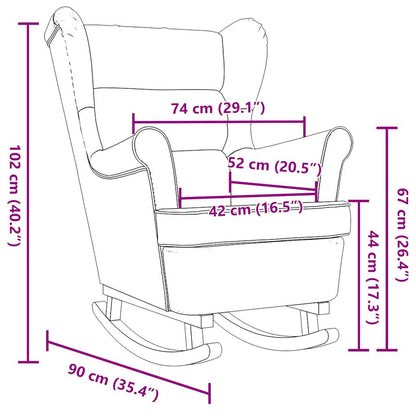 Schommelstoel 74x90x102 cm stof donkerbruin