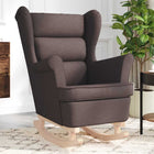 Rocking chair 74x90x102 cm dark brown fabric