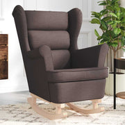 Rocking chair 74x90x102 cm dark brown fabric