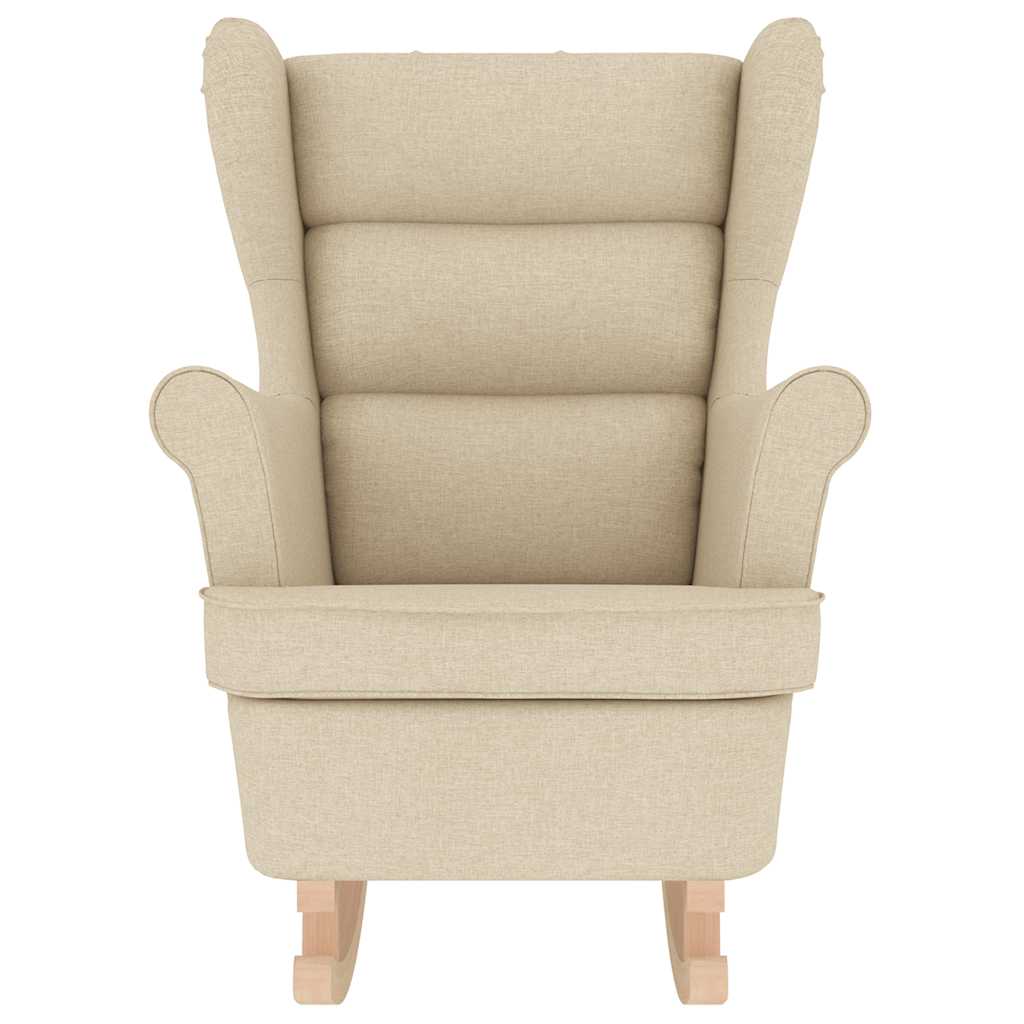 Schommelstoel 74x90x102 cm stof crèmekleurig