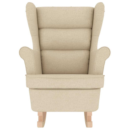 Schommelstoel 74x90x102 cm stof crèmekleurig