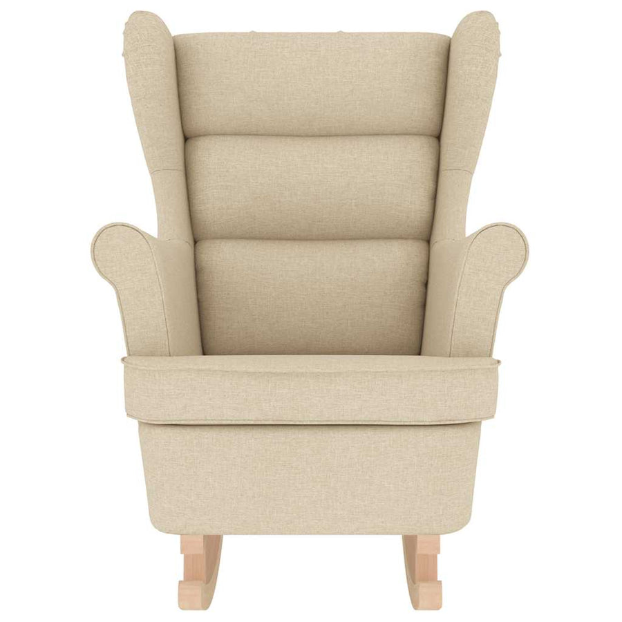 Schommelstoel 74x90x102 cm stof crèmekleurig