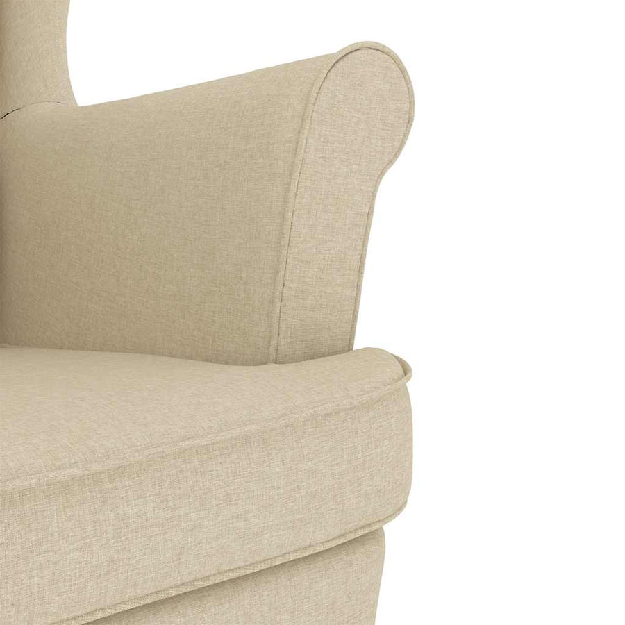 Schommelstoel 74x90x102 cm stof crèmekleurig