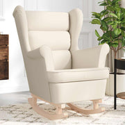 Rocking chair 74x90x102 cm fabric cream