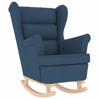 Schommelstoel 74x90x102 cm stof blauw