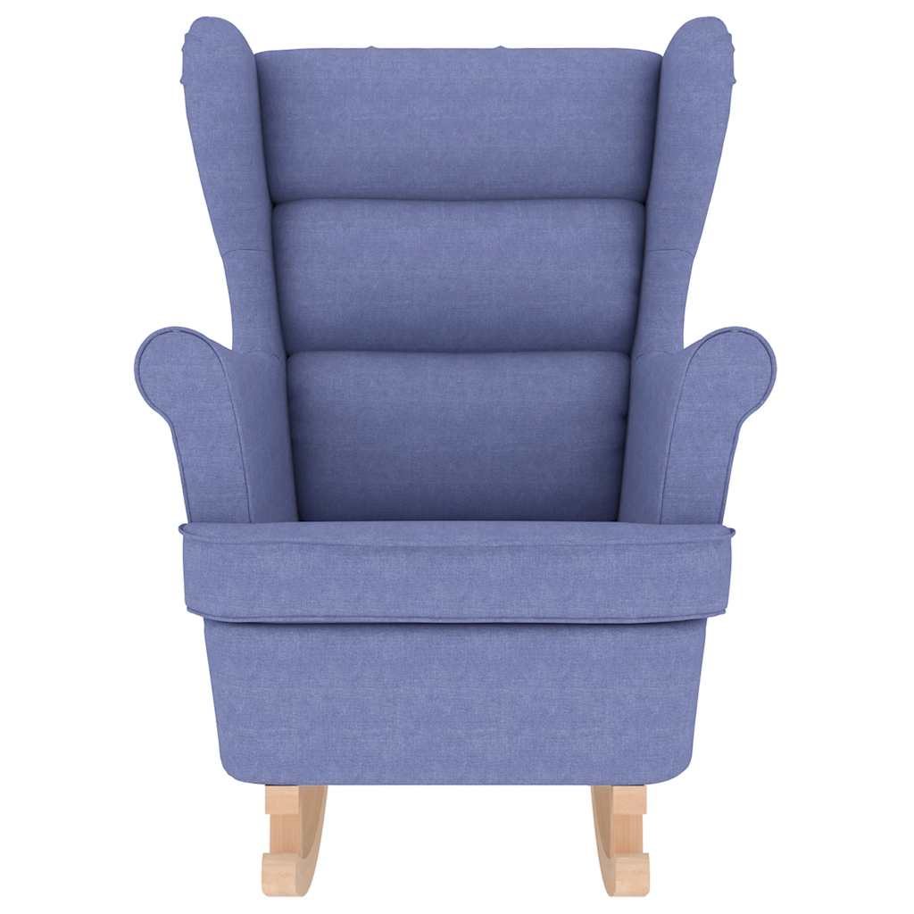 Schommelstoel 74x90x102 cm stof jeansblauw