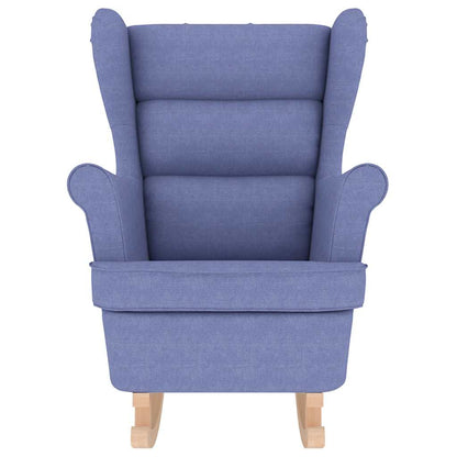 Schommelstoel 74x90x102 cm stof jeansblauw