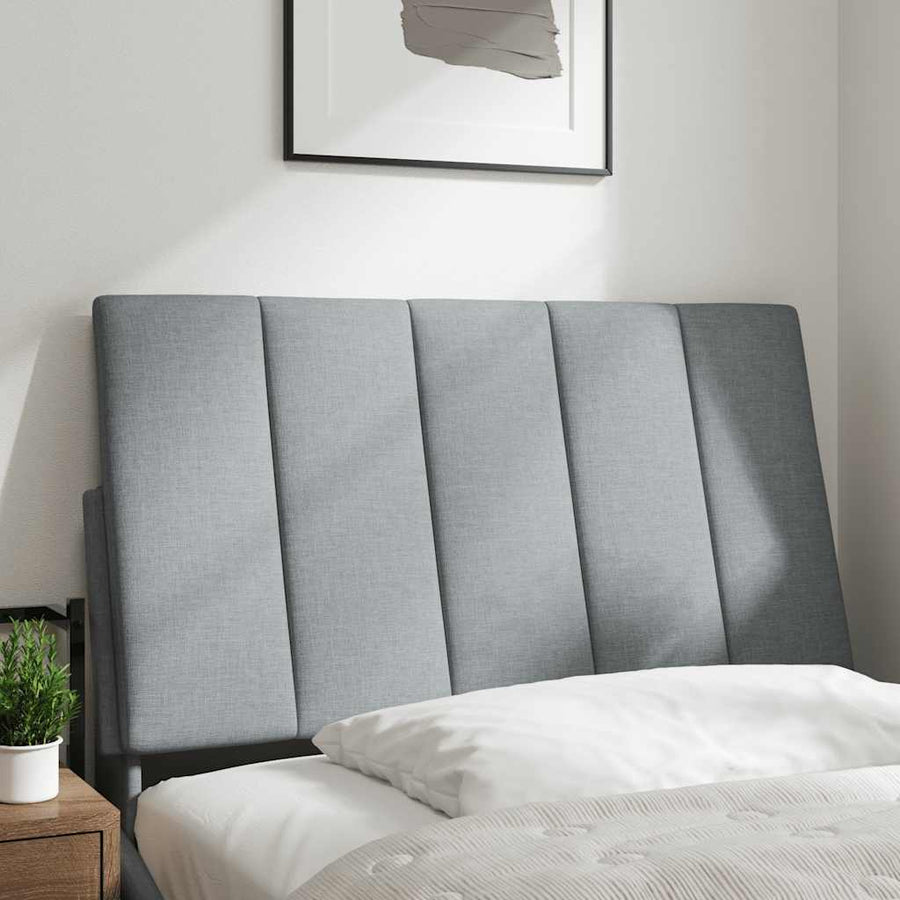Hoofdbordkussen 80 cm stof lichtgrijs