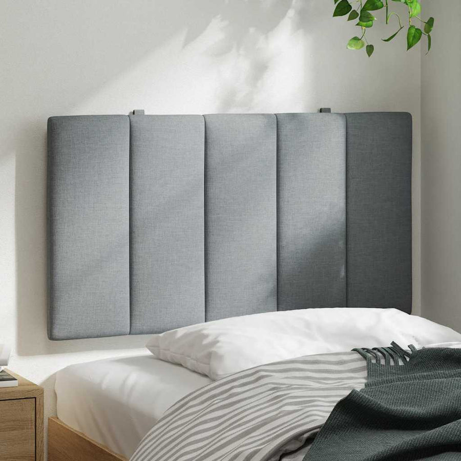 Hoofdbordkussen 80 cm stof lichtgrijs