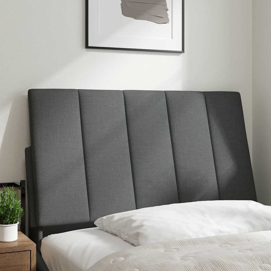 Hoofdbordkussen 80 cm stof donkergrijs