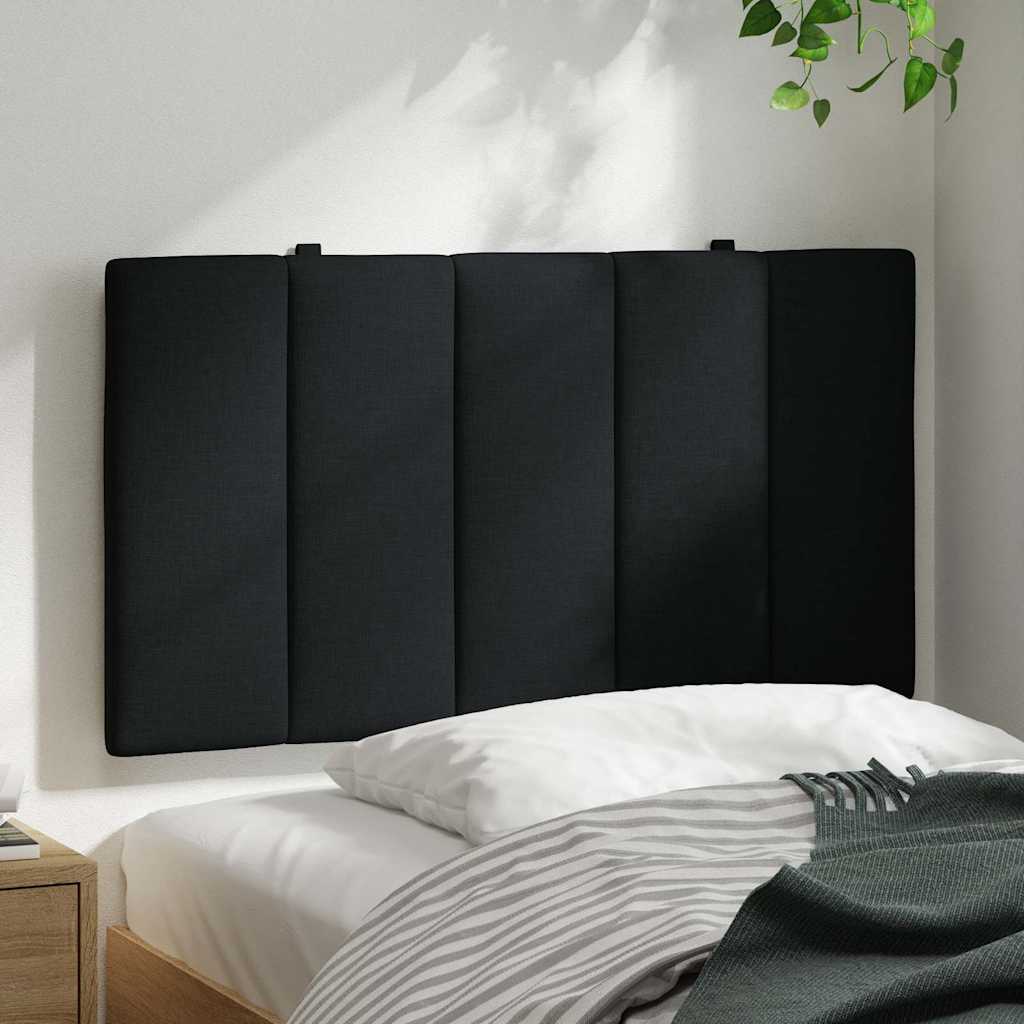Hoofdbordkussen 80 cm stof zwart