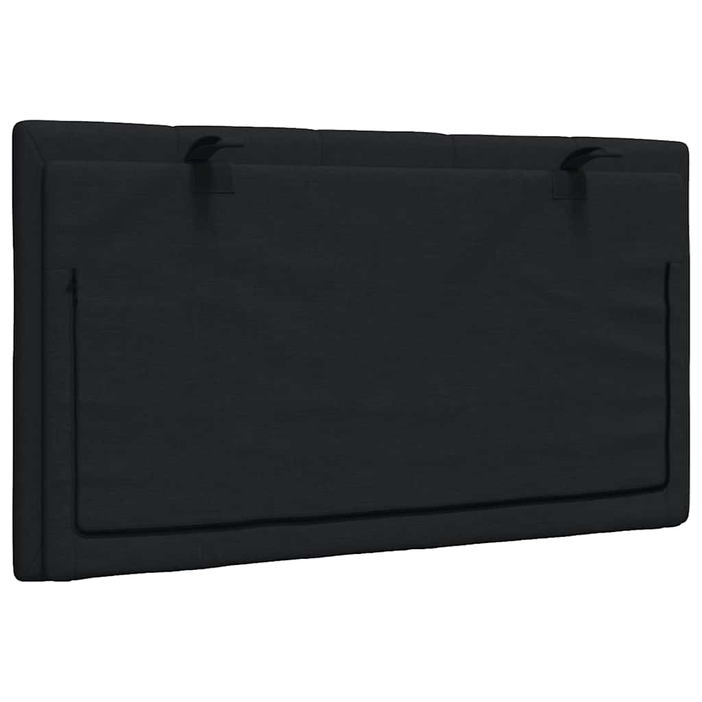 Hoofdbordkussen 80 cm stof zwart
