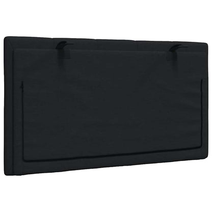 Hoofdbordkussen 80 cm stof zwart