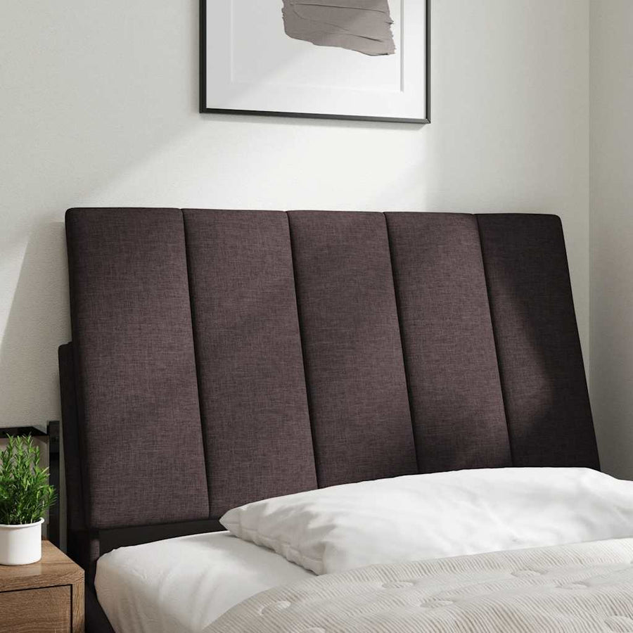 Hoofdbordkussen 80 cm stof donkerbruin