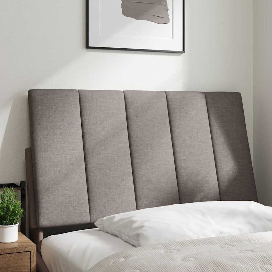 Hoofdbordkussen 80 cm stof taupe