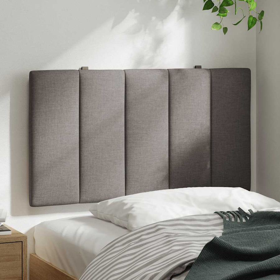 Hoofdbordkussen 80 cm stof taupe