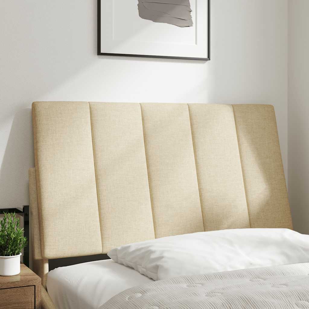 Hoofdbordkussen 80 cm stof crèmekleurig
