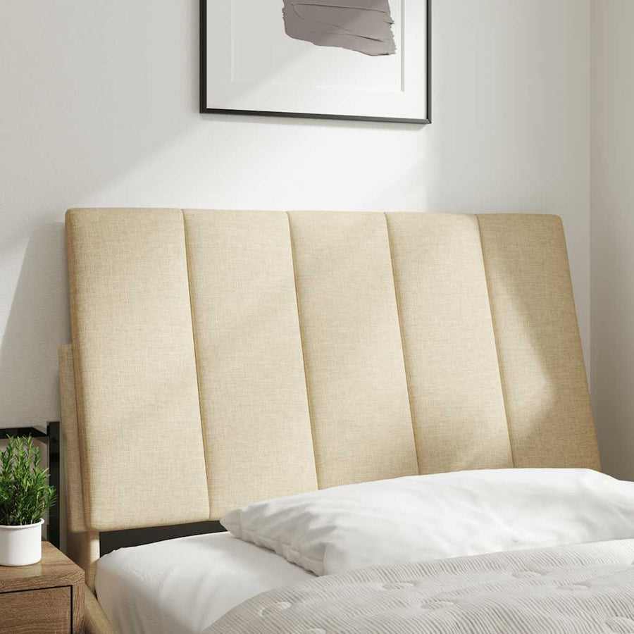 Hoofdbordkussen 80 cm stof crèmekleurig