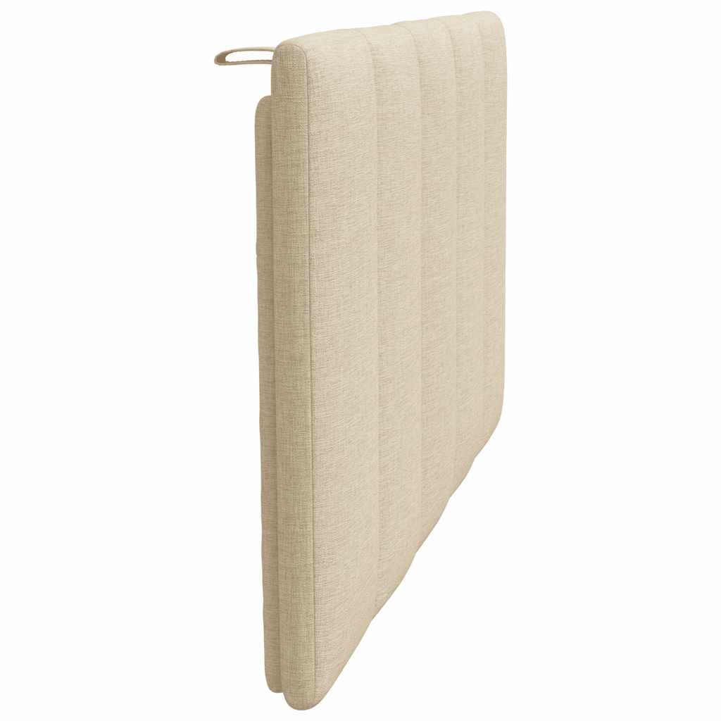 Hoofdbordkussen 80 cm stof crèmekleurig